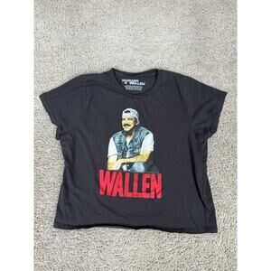 Morgan Wallen Shirt Girls Extra Large Black Red 100% Cotton Short Sleeve Music